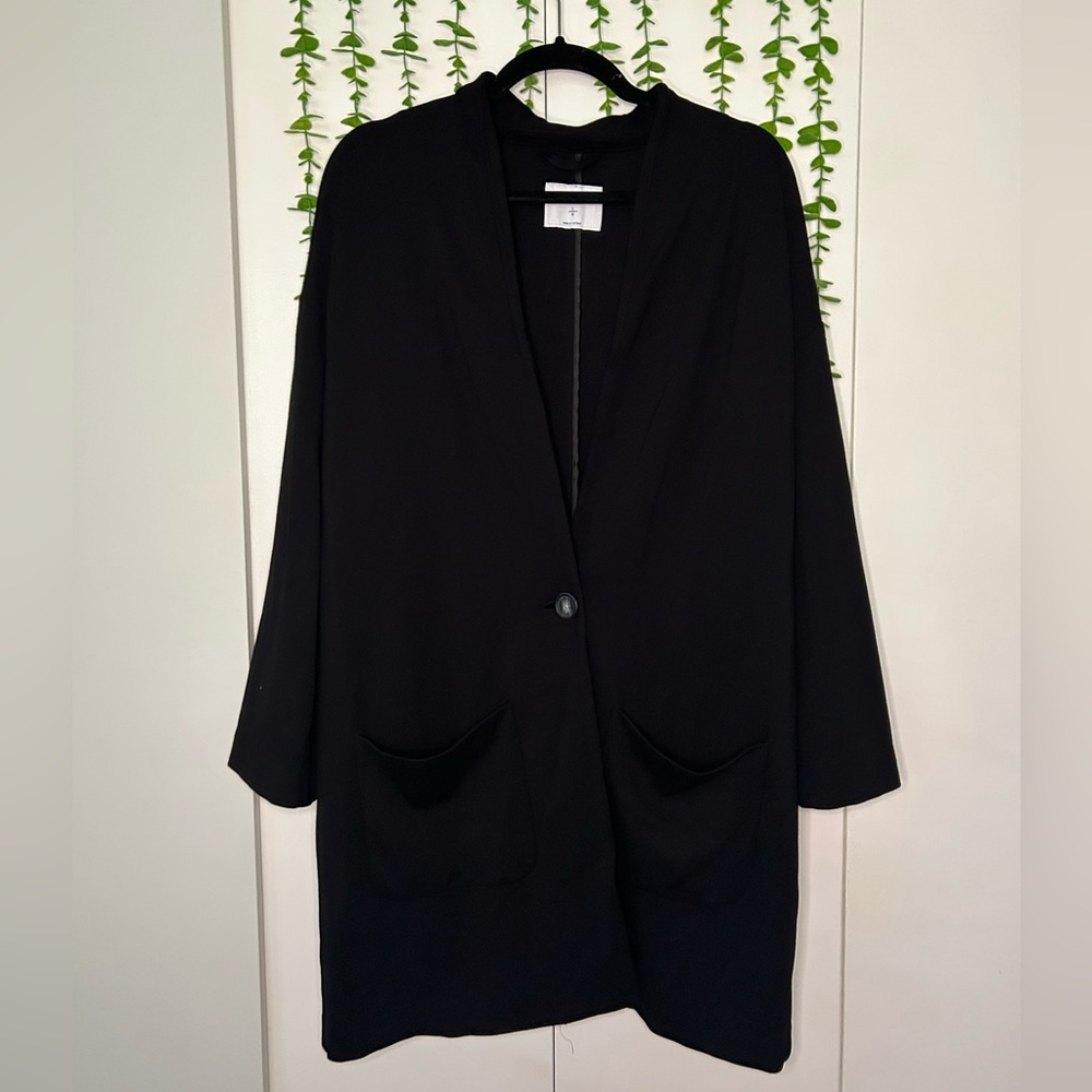 Old Navy Black Cocoon Oversized Jacket - Size: Large - Picture 3 of 10